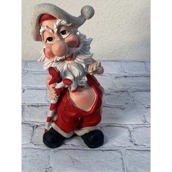 vintage lot of 2 whimsy ceramic santa figurines 9'' super cute - Picture 13 of 13